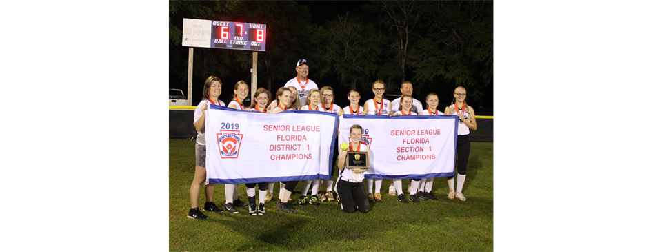 2019 Senior Softball District Champions